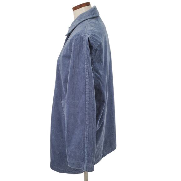 Jones Studio Blue Corduroy Turn Lock Jacket Stretch Womens Small New No Tags - Picture 2 of 6
